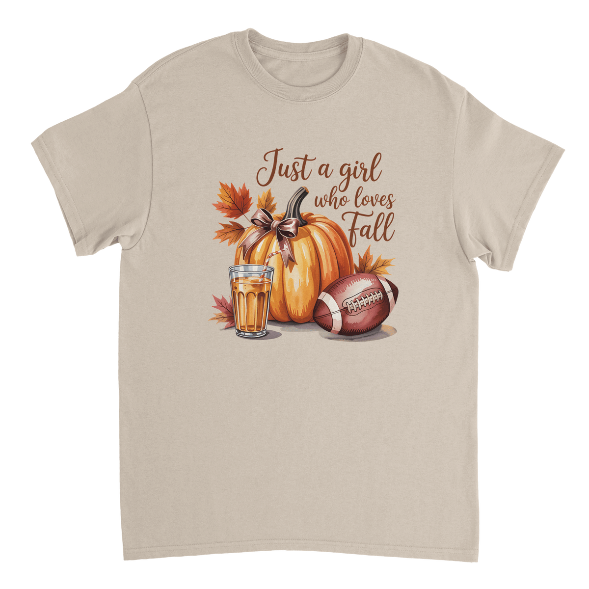 Just a Girl Who Loves Fall T-Shirt – Cozy Autumn Vibes, Premium Cotton, Classic Fit for Everyday Comfort - KPAP Canada