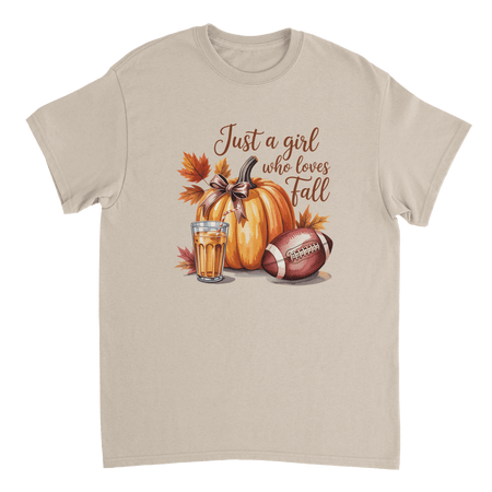 Just a Girl Who Loves Fall T-Shirt – Cozy Autumn Vibes, Premium Cotton, Classic Fit for Everyday Comfort - KPAP Canada