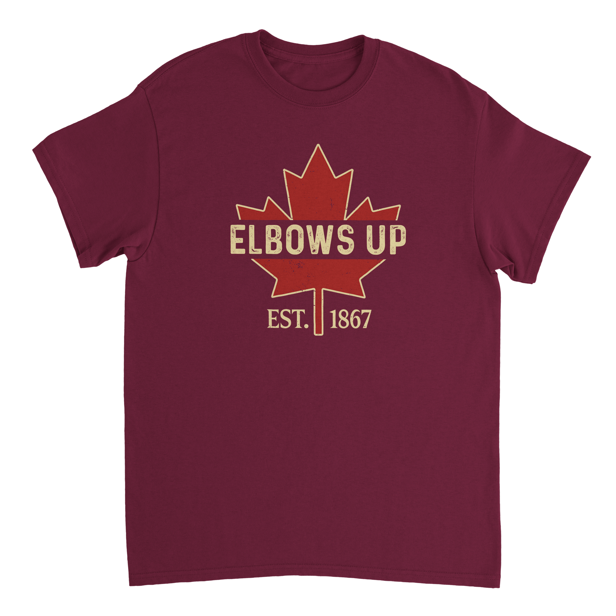 Elbows Up Canada! Classic Fit Cotton T-Shirt – Durable Casual Wear - KPAP Canada