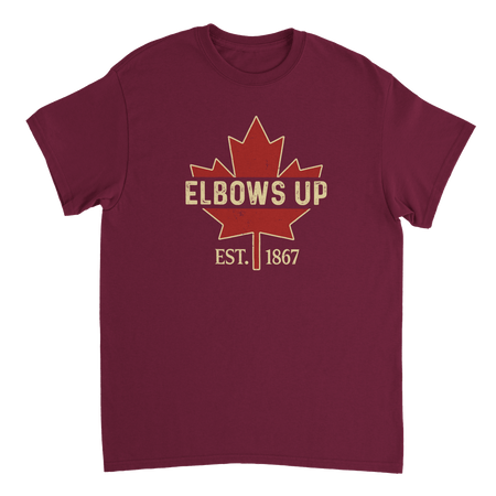 Elbows Up Canada! Classic Fit Cotton T-Shirt – Durable Casual Wear - KPAP Canada
