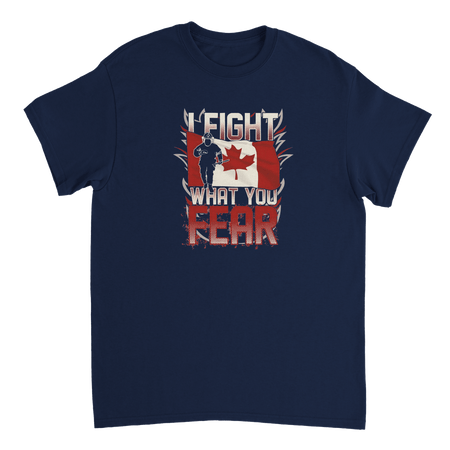 Canadian Firefighter 'I Fight What You Fear' T-Shirt – Premium Cotton, Bold Design, Everyday Hero Wear - KPAP Canada