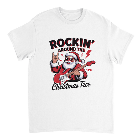 Rockin' Around the Christmas Tree Cotton T-Shirt – Classic Fit Holiday Apparel - KPAP Canada