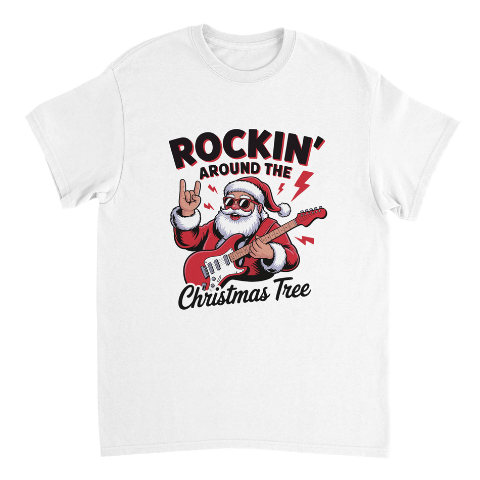 Rockin' Around the Christmas Tree Cotton T-Shirt – Classic Fit Holiday Apparel - KPAP Canada