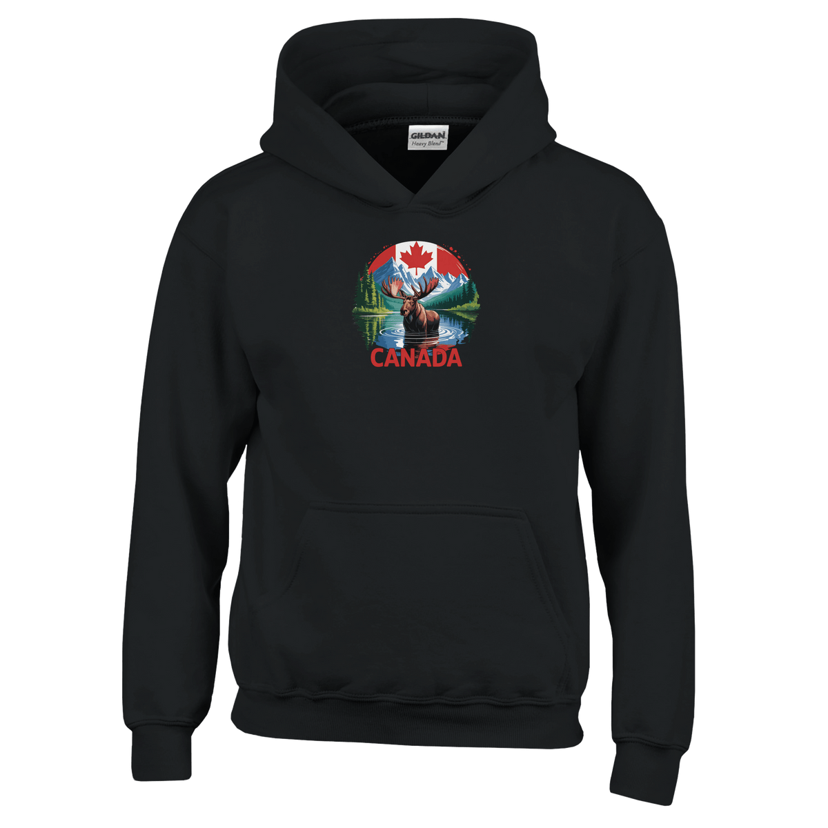 Kids Pullover Hoodie – Canadian Moose & Mountains Design - KPAP Canada
