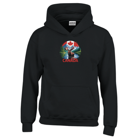 Kids Pullover Hoodie – Canadian Moose & Mountains Design - KPAP Canada