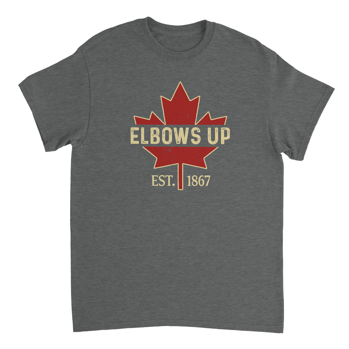 Elbows Up Canada! Classic Fit Cotton T-Shirt – Durable Casual Wear - KPAP Canada