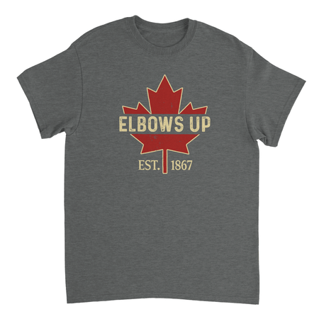 Elbows Up Canada! Classic Fit Cotton T-Shirt – Durable Casual Wear - KPAP Canada
