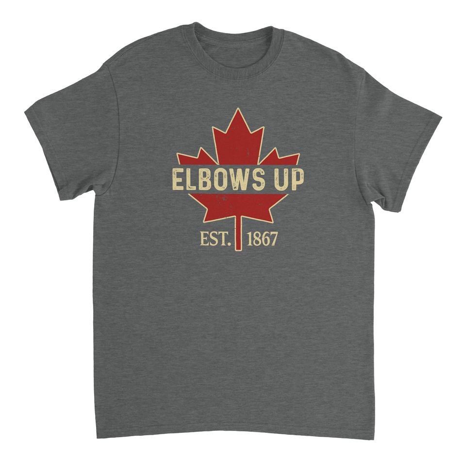 Elbows Up Canada! Classic Fit Cotton T-Shirt – Durable Casual Wear - KPAP Canada