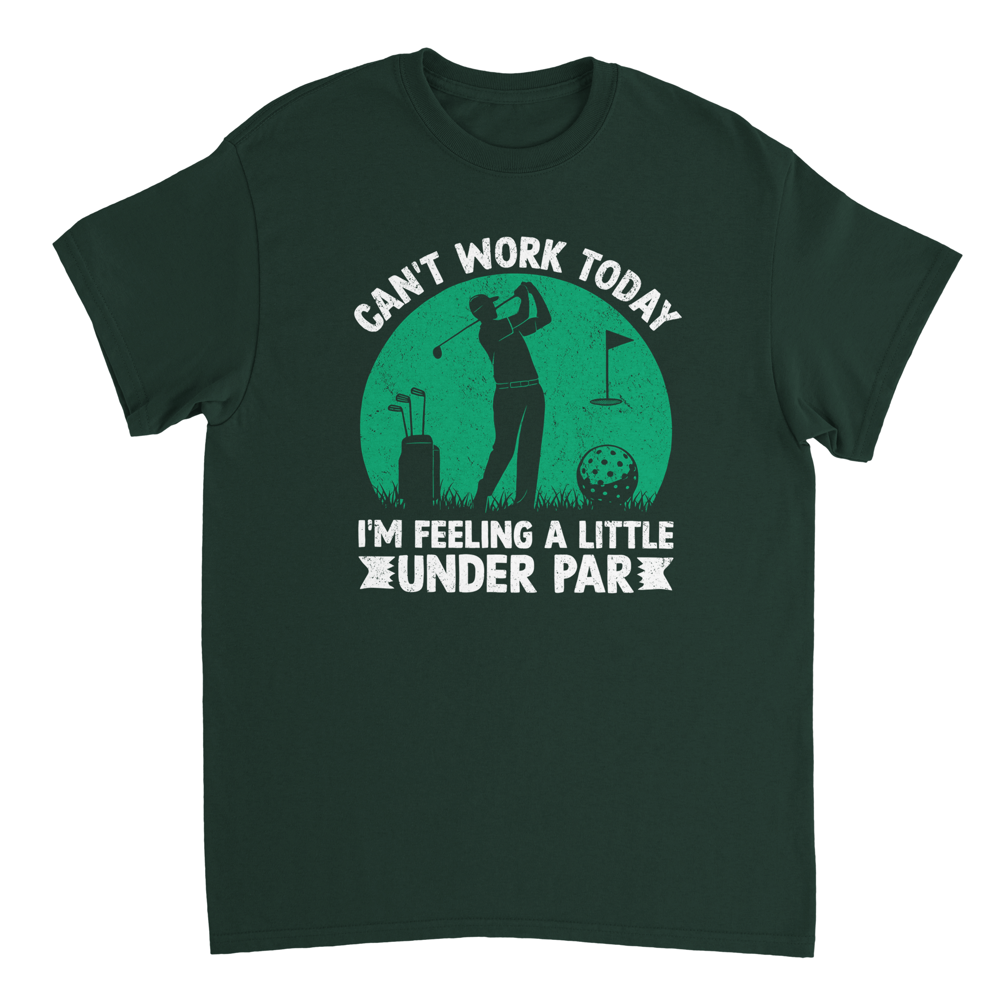Feeling Under Par Golf T-Shirt – Humorous Dad Golfing Tee, Heavyweight Cotton, Classic Fit, Durable Casual Wear - KPAP Canada