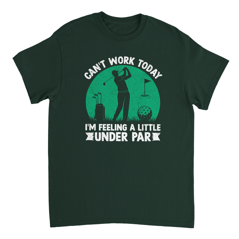 Feeling Under Par Golf T-Shirt – Humorous Dad Golfing Tee, Heavyweight Cotton, Classic Fit, Durable Casual Wear - KPAP Canada