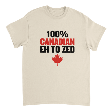100% Canadian Eh to Zed T-Shirt – Premium Cotton, Classic Fit, National Pride Wear - KPAP Canada