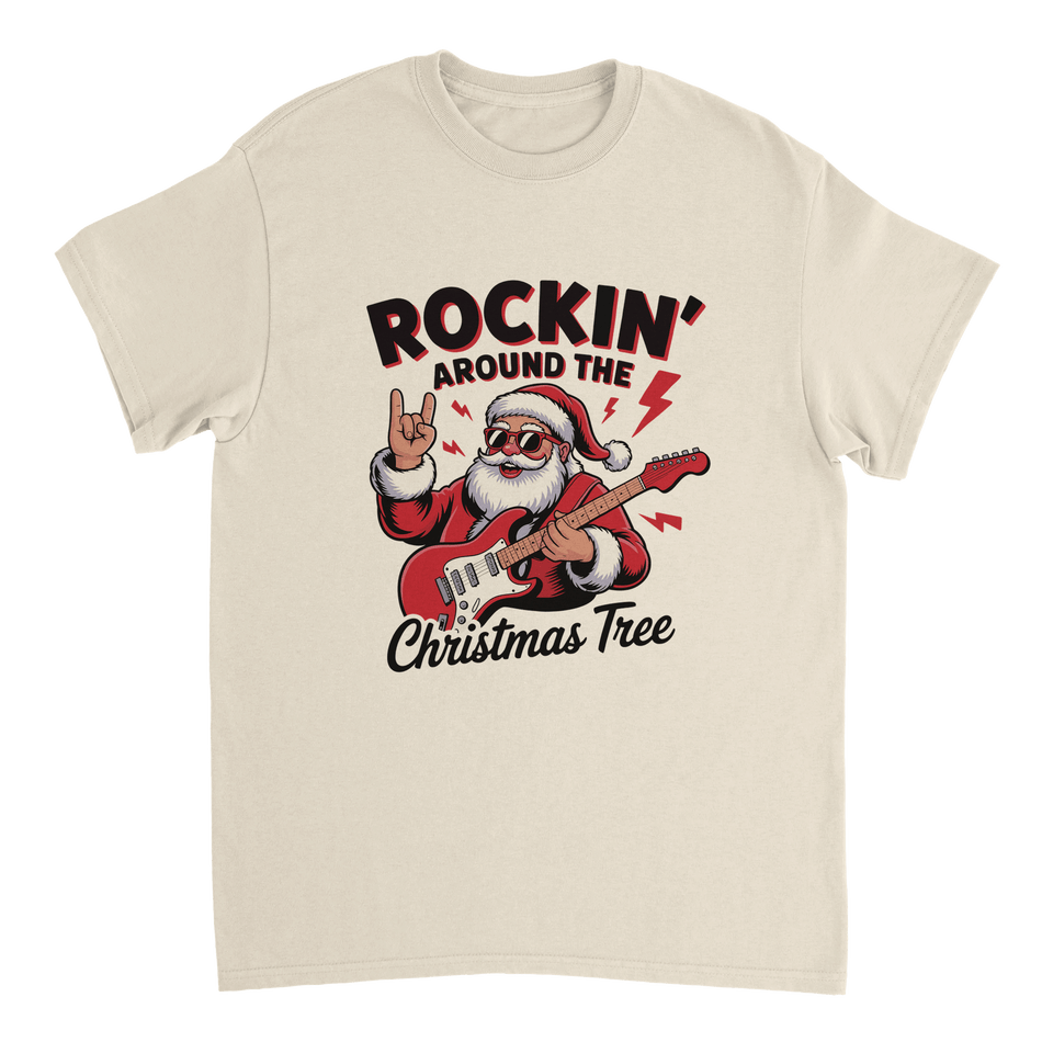 Rockin' Around the Christmas Tree Cotton T-Shirt – Classic Fit Holiday Apparel - KPAP Canada
