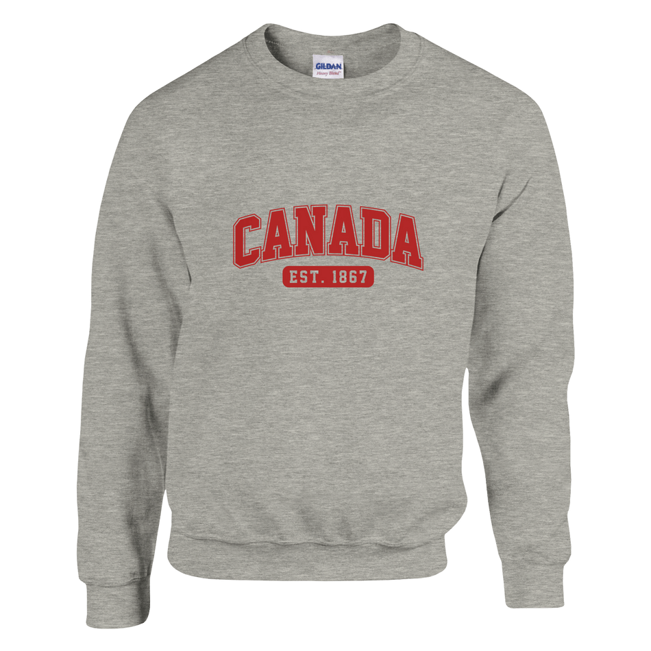 Canada Est. 1867 Heavy Blend Sweatshirt – Classic Fit and Comfort - KPAP Canada