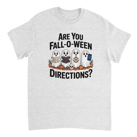 Are You Fall - O - Ween Directions? Funny Ghost Halloween T-Shirt – Spooky Season Heavyweight Cotton Tee - KPAP Canada