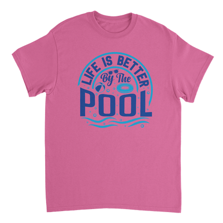 Life is Better by the Pool T-Shirt – Summer Vibes, Heavyweight Cotton, Classic Fit, Durable Casual Wear - KPAP Canada