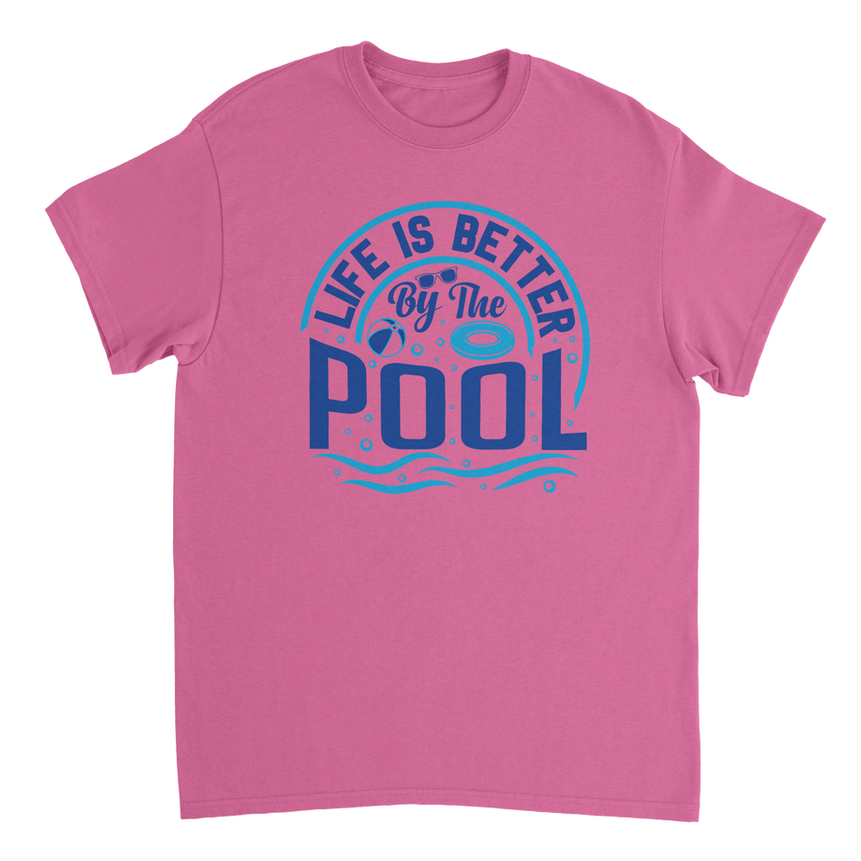 Life is Better by the Pool T-Shirt – Summer Vibes, Heavyweight Cotton, Classic Fit, Durable Casual Wear - KPAP Canada