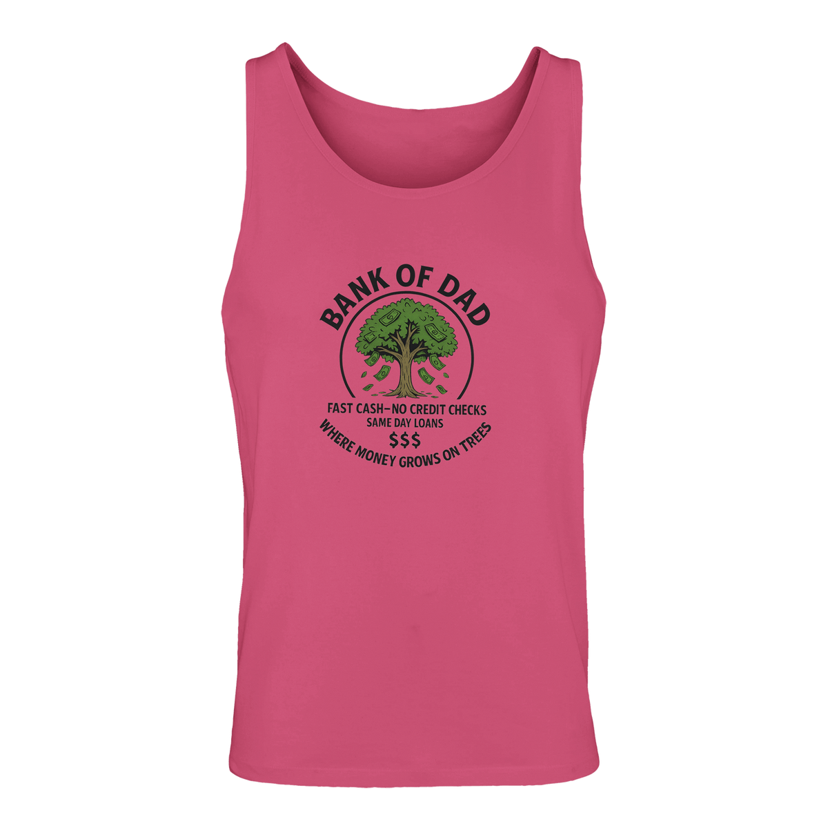 Funny Men's Tank Top – 'Bank of Dad' Design for Comfort & Style - KPAP Canada