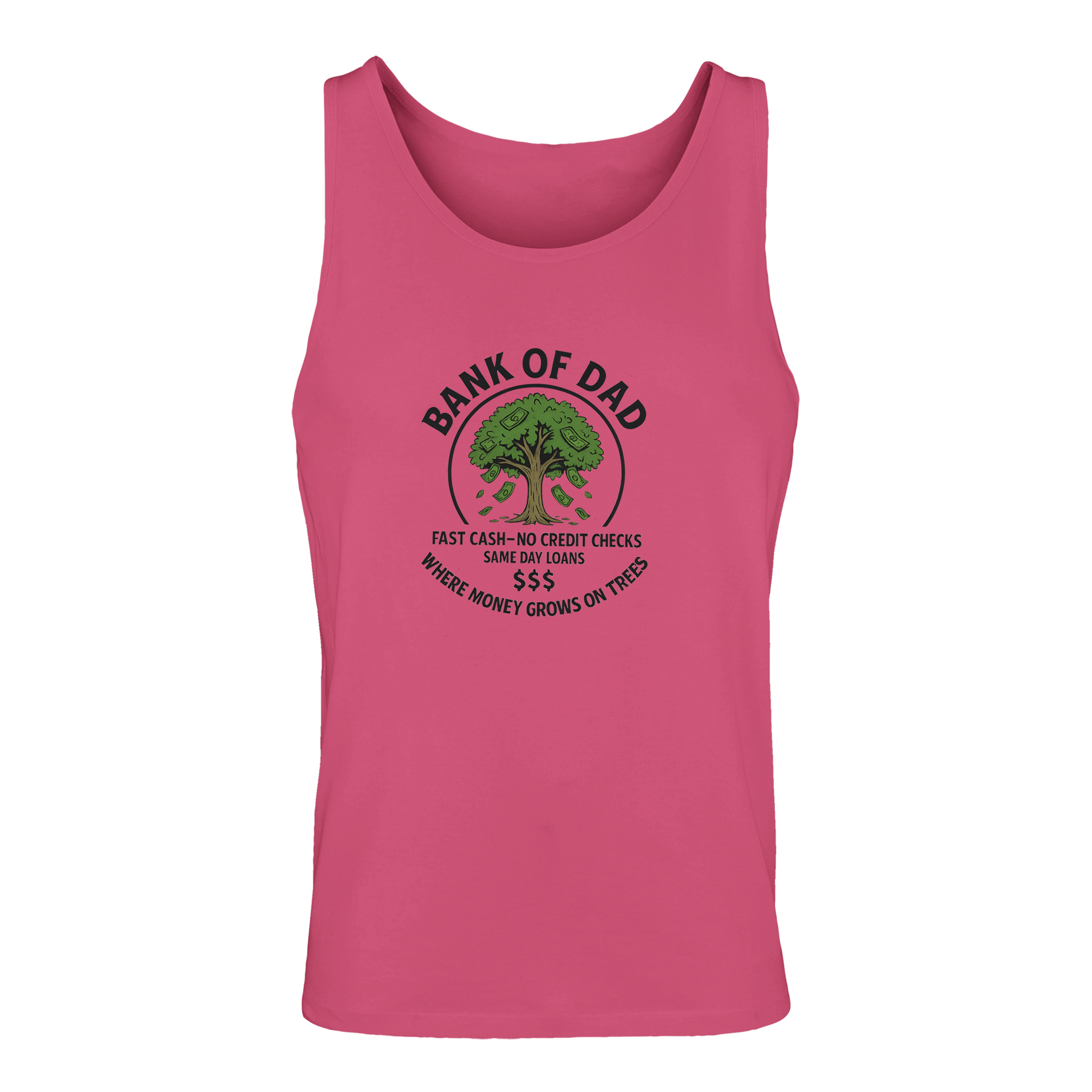 Funny Men's Tank Top – 'Bank of Dad' Design for Comfort & Style - KPAP Canada