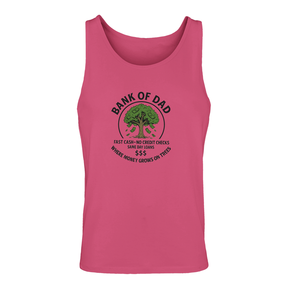 Funny Men's Tank Top – 'Bank of Dad' Design for Comfort & Style - KPAP Canada
