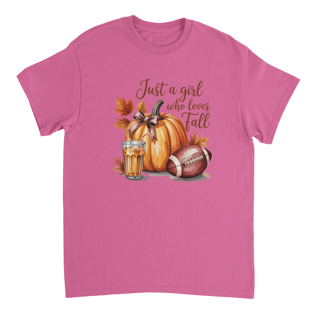 Just a Girl Who Loves Fall T-Shirt – Cozy Autumn Vibes, Premium Cotton, Classic Fit for Everyday Comfort - KPAP Canada