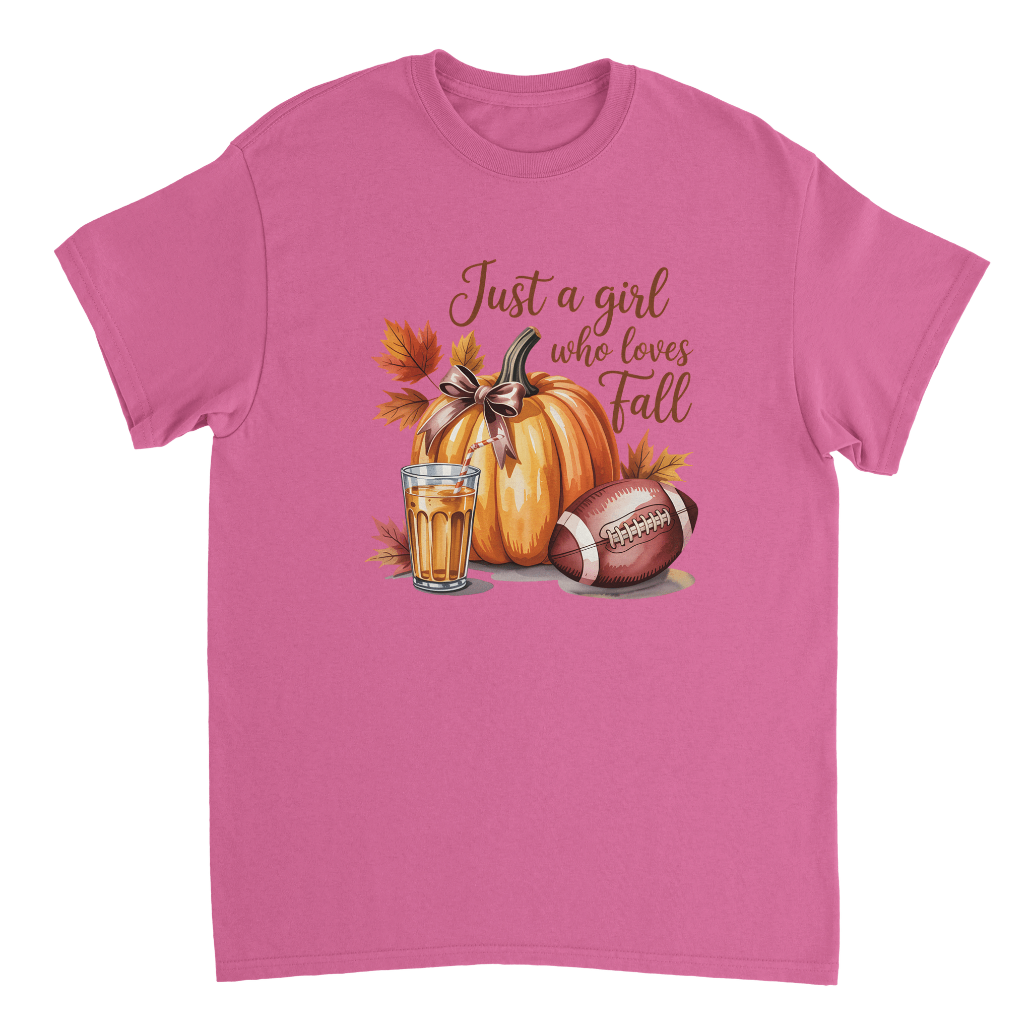 Just a Girl Who Loves Fall T-Shirt – Cozy Autumn Vibes, Premium Cotton, Classic Fit for Everyday Comfort - KPAP Canada