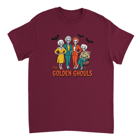The Golden Ghouls T-Shirt – Spooky & Stylish Skeletons, Heavyweight Cotton, Classic Fit - KPAP Canada