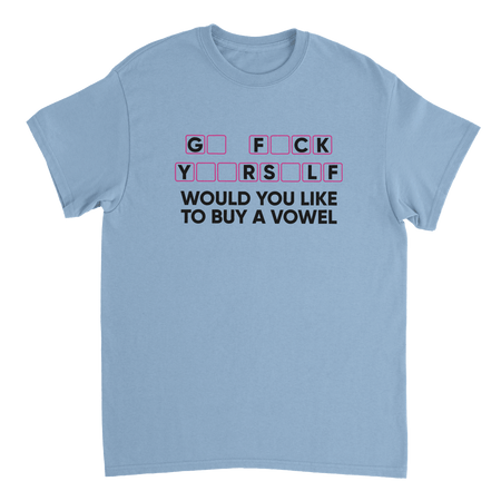 Humorous T-Shirt - 'Would You Like to Buy a Vowel?' Attitude Apparel - KPAP Canada