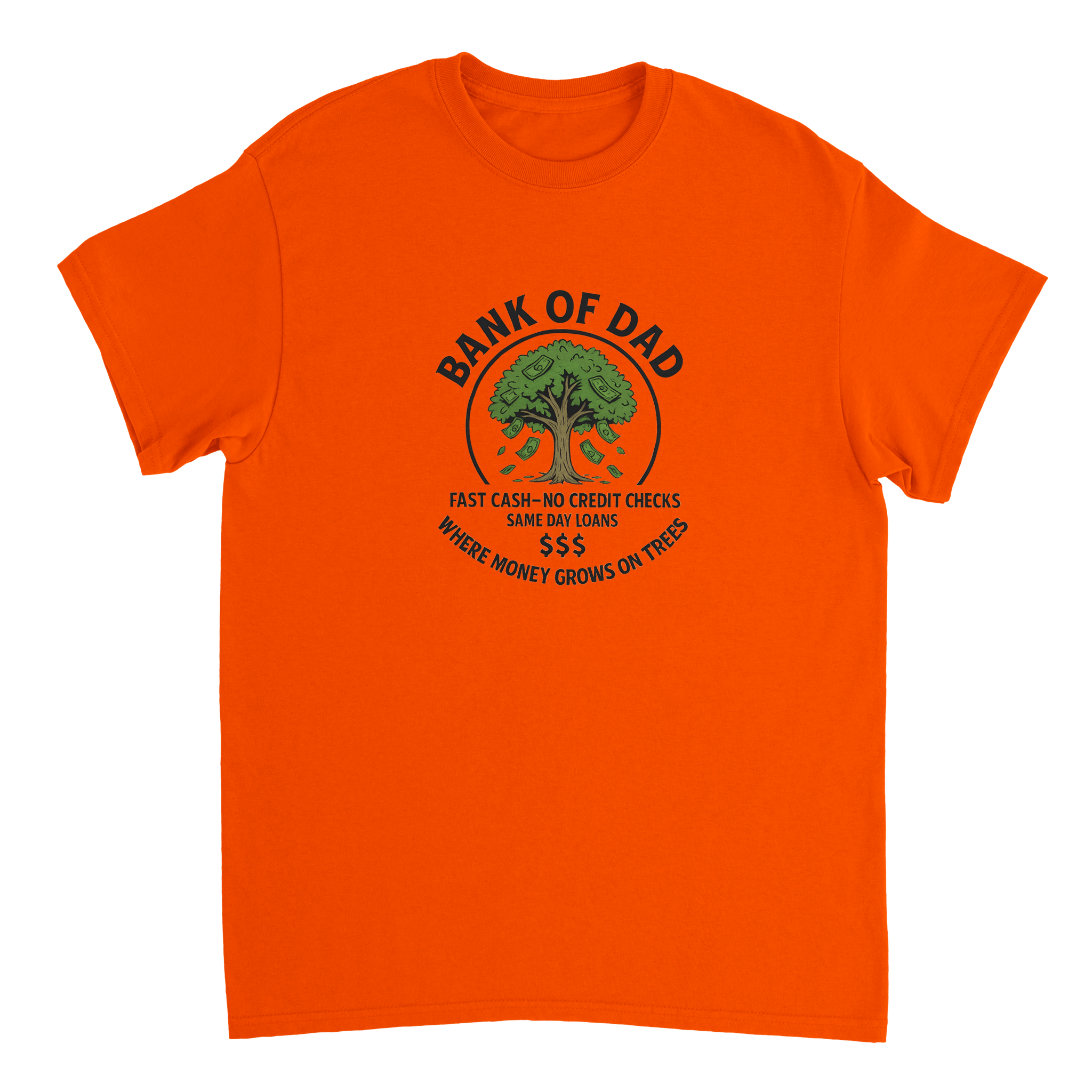 Bank of Dad T-Shirt – Humorous Money Tree Design, Heavyweight Cotton, Classic Fit for Everyday Fun - KPAP Canada