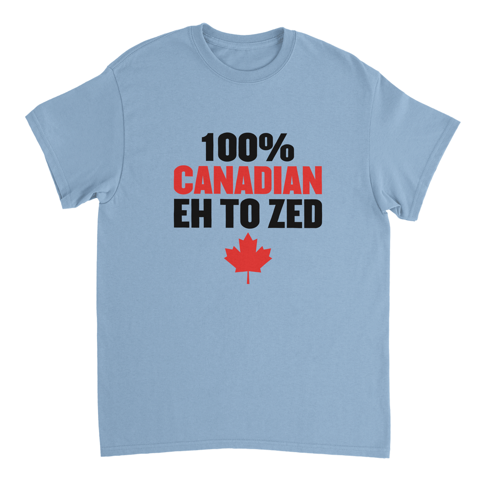 100% Canadian Eh to Zed T-Shirt – Premium Cotton, Classic Fit, National Pride Wear - KPAP Canada