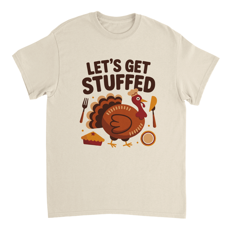 Let’s Get Stuffed Thanksgiving T-Shirt – Classic Cotton Tee for Fall Celebrations - KPAP Canada