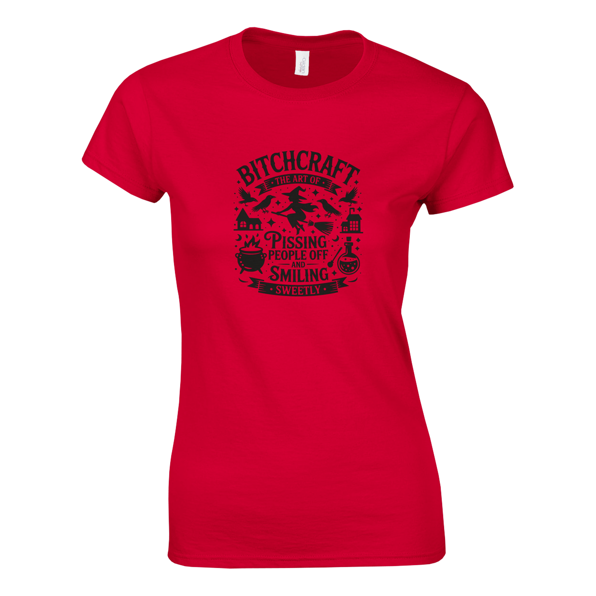 Ladies T-Shirt - Bitchcraft: The Art of Pissing People Off & Smiling Sweetly - KPAP Canada