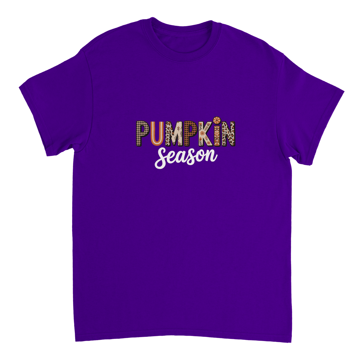Pumpkin Season T-Shirt – Rustic Autumn Prints, Heavyweight Cotton, Classic Fit for Fall Fun - KPAP Canada