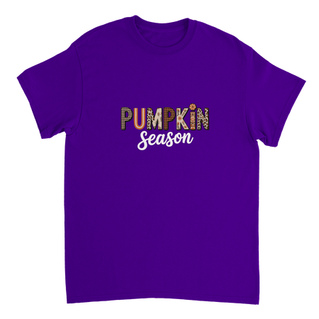 Pumpkin Season T-Shirt – Rustic Autumn Prints, Heavyweight Cotton, Classic Fit for Fall Fun - KPAP Canada