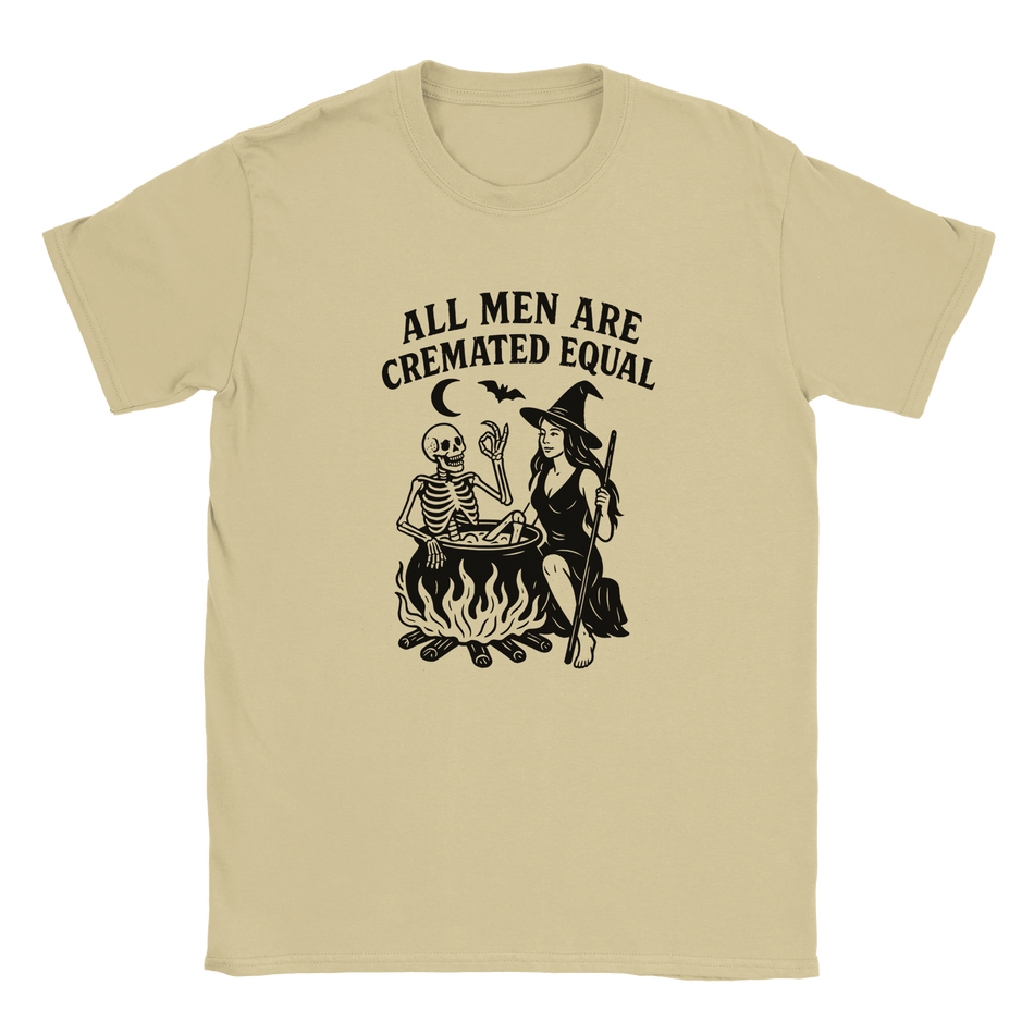 Unisex Halloween T-Shirt - All Men Are Cremated Equal Graphic Tee - KPAP Canada