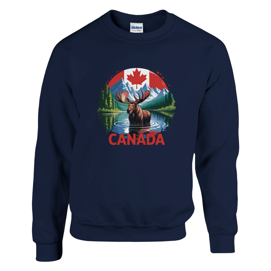 Canada Moose & Mountains Heavy Blend Sweatshirt – Classic Comfort - KPAP Canada