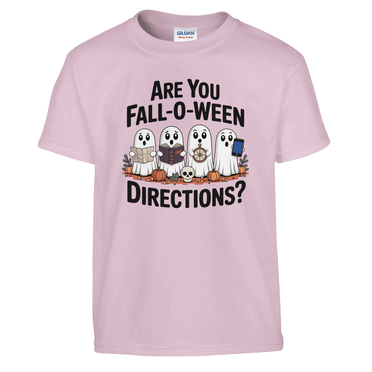 Kids Halloween T-Shirt – 'Are You Fall - O - Ween Directions?' Fun Design - KPAP Canada