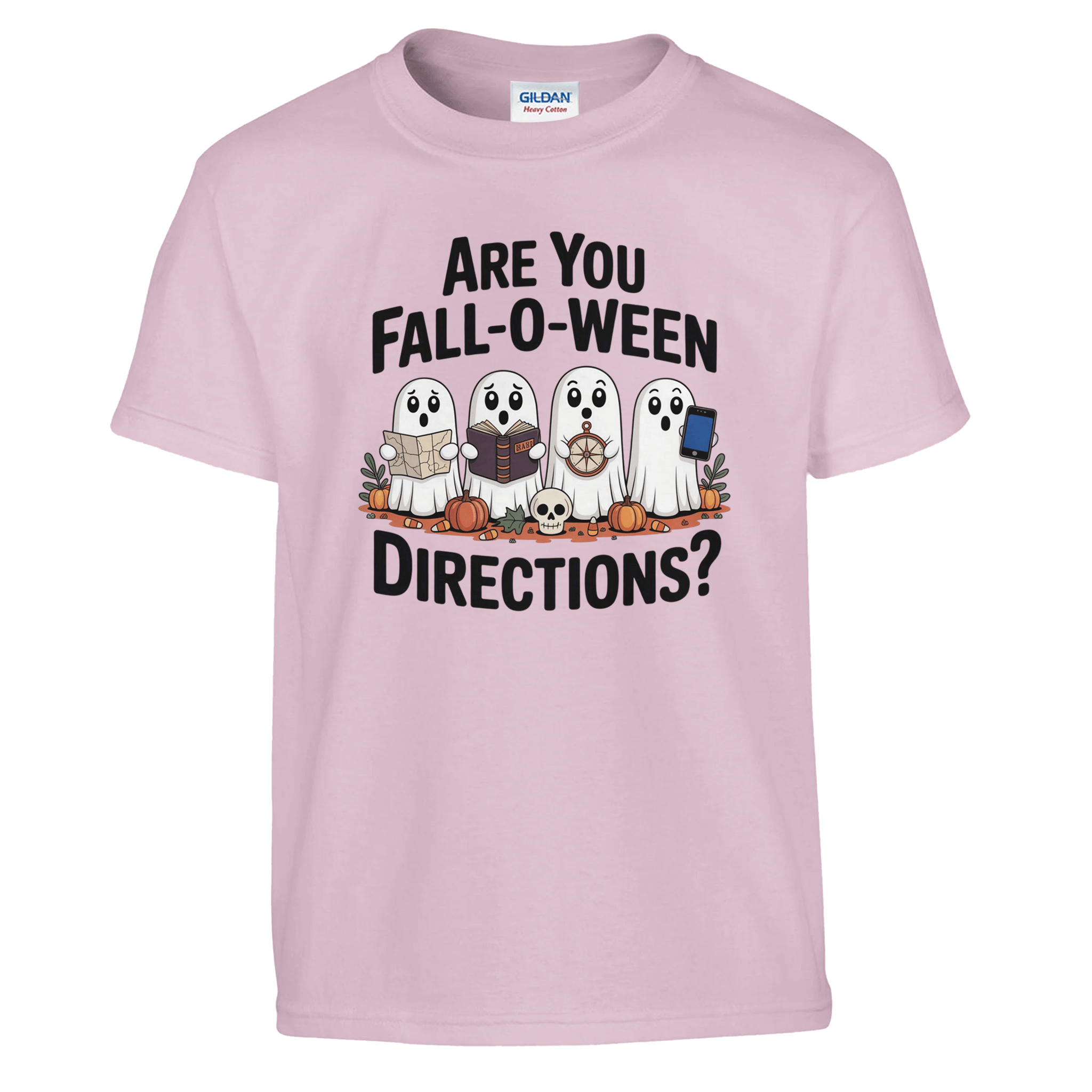 Kids Halloween T-Shirt – 'Are You Fall - O - Ween Directions?' Fun Design - KPAP Canada