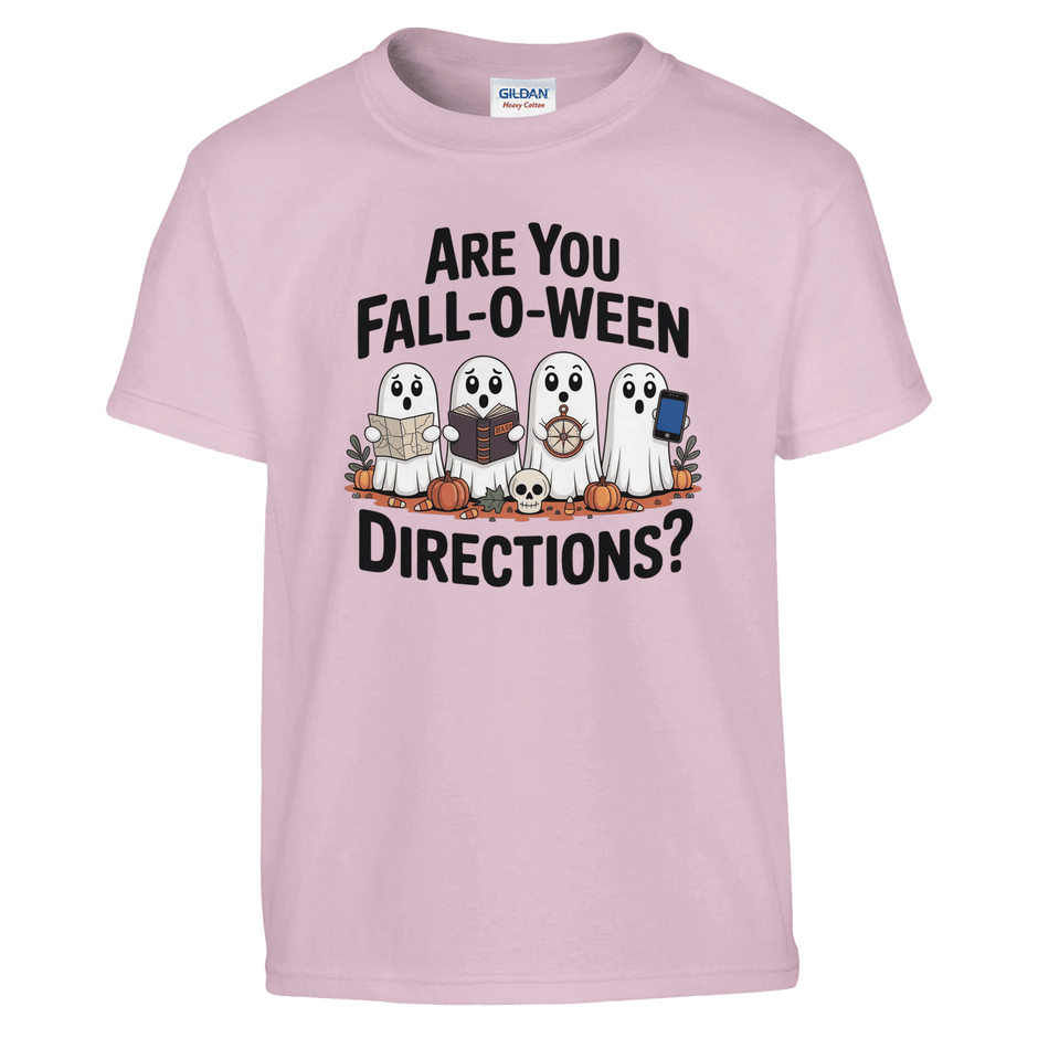 Kids Halloween T-Shirt – 'Are You Fall - O - Ween Directions?' Fun Design - KPAP Canada