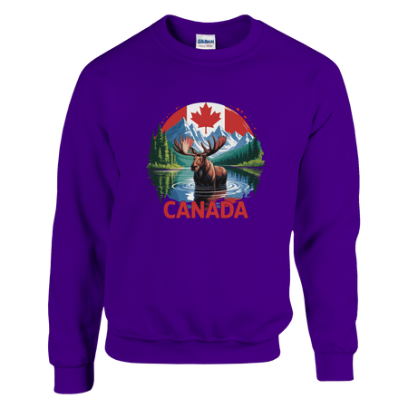 Canada Moose & Mountains Heavy Blend Sweatshirt – Classic Comfort - KPAP Canada