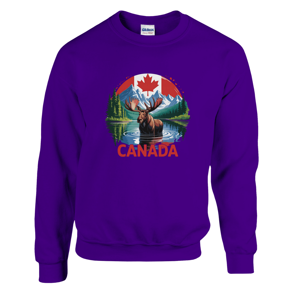Canada Moose & Mountains Heavy Blend Sweatshirt – Classic Comfort - KPAP Canada