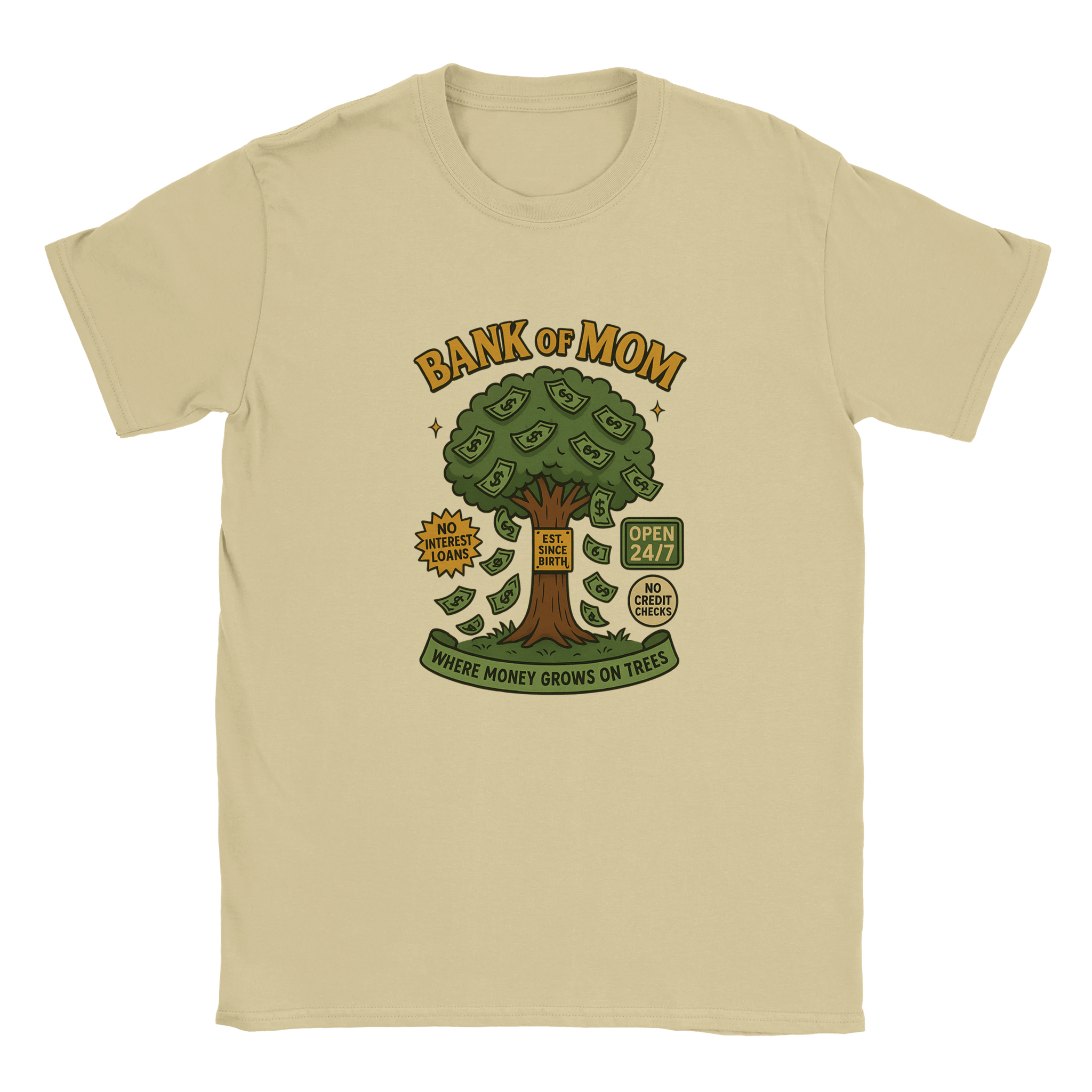 Funny Bank of Mom T-Shirt for Mothers – Soft Cotton Graphic Tee - KPAP Canada