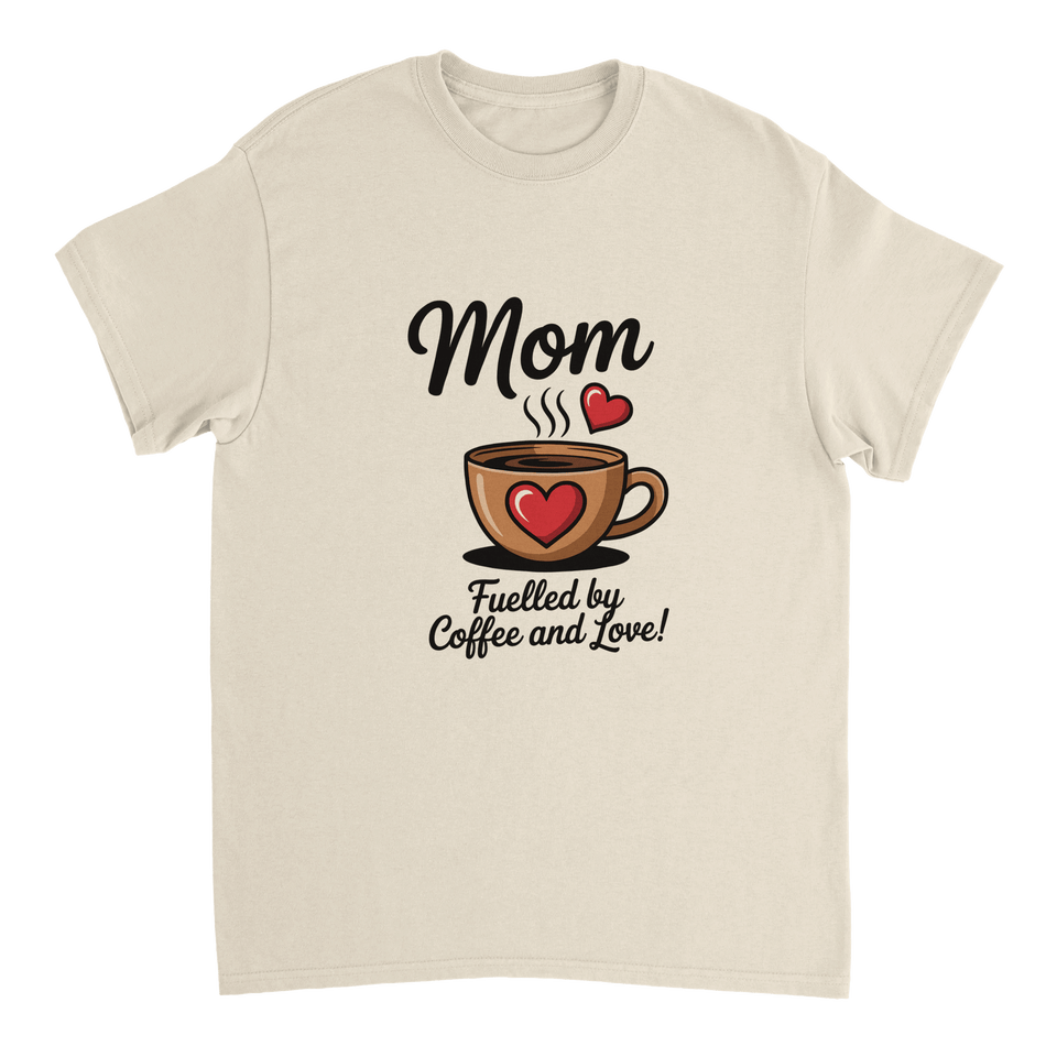 Coffee & Love Mom T-Shirt – Heavyweight Cotton Tee for Moms - KPAP Canada
