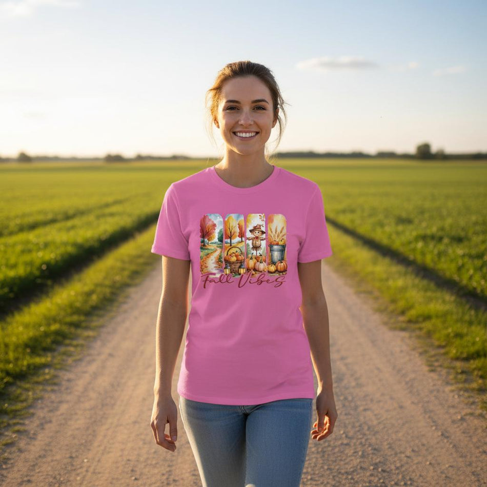Autumn Harvest "Fall Vibes" T-Shirt – Heavyweight Cotton, Classic Fit, Durable Casual Wear - KPAP Canada