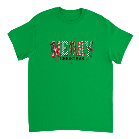 Merry Christmas Heavyweight Cotton T-Shirt – Classic Fit Holiday Apparel - KPAP Canada