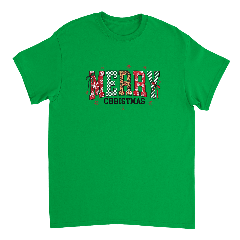 Merry Christmas Heavyweight Cotton T-Shirt – Classic Fit Holiday Apparel - KPAP Canada