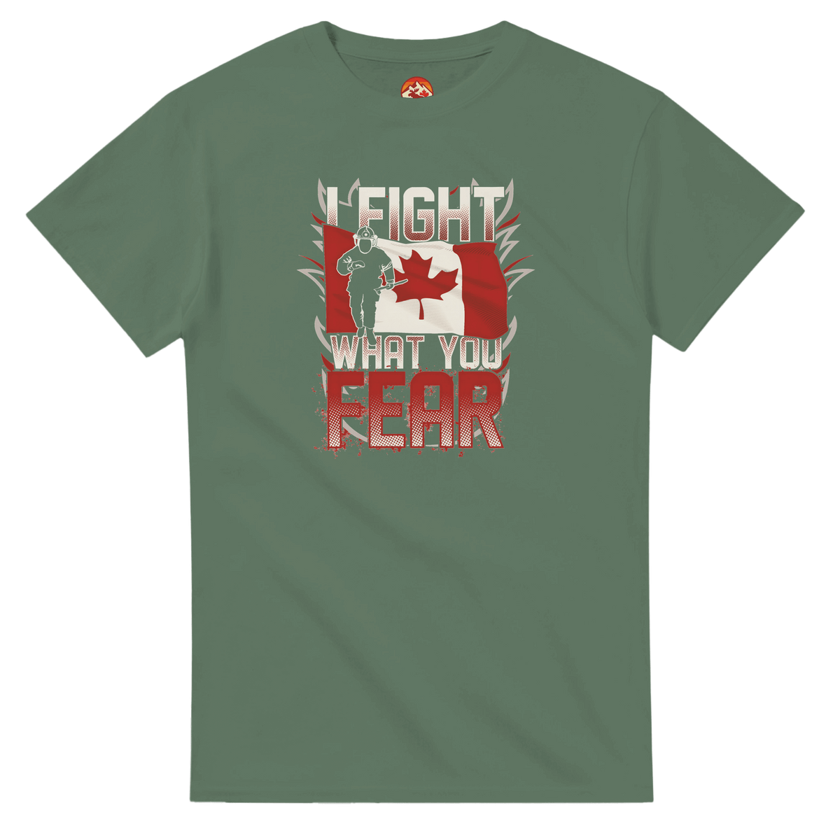 Canadian Firefighter Unisex Heavy Cotton T-Shirt - 'I Fight What You Fear' Classic Tee - KPAP Canada
