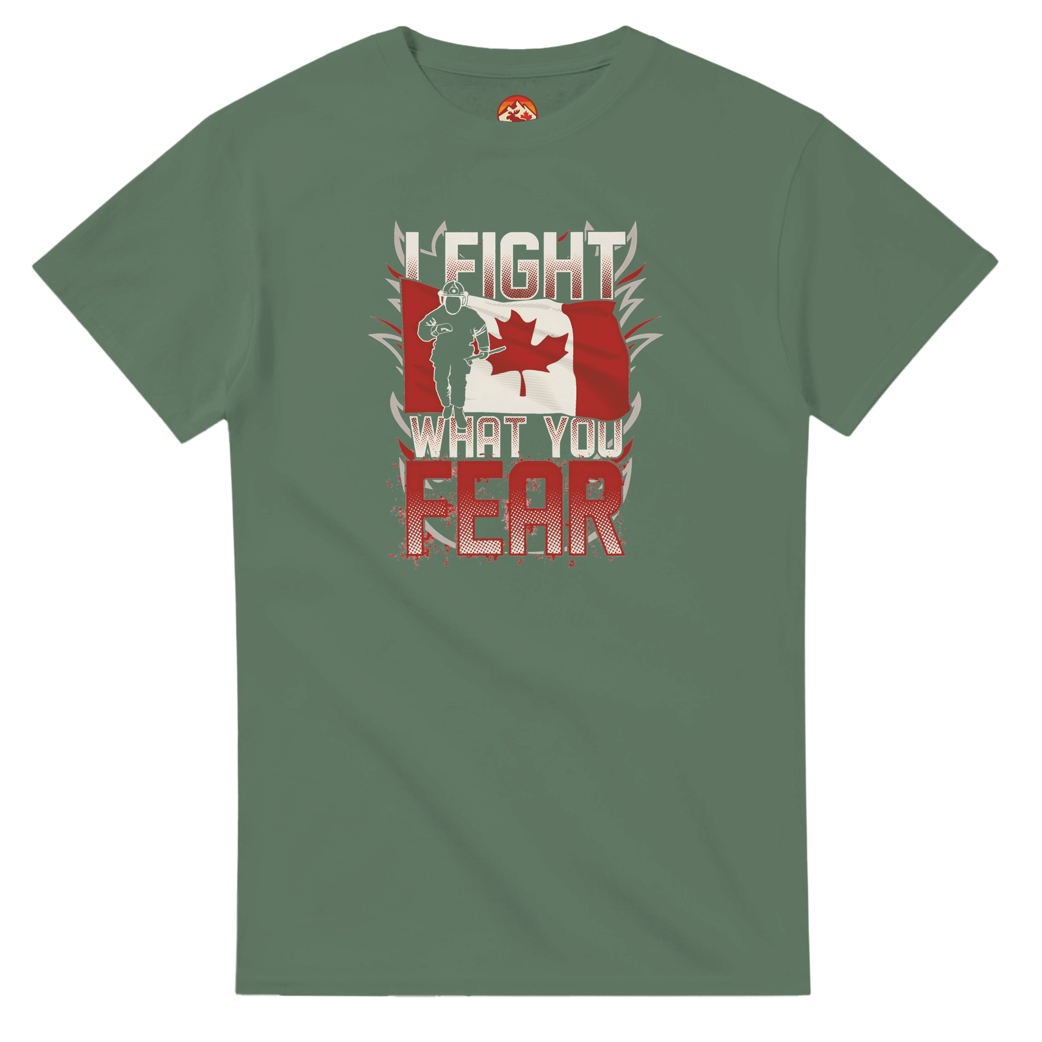 Canadian Firefighter Unisex Heavy Cotton T-Shirt - 'I Fight What You Fear' Classic Tee - KPAP Canada