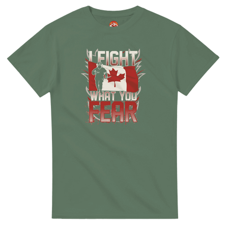 Canadian Firefighter Unisex Heavy Cotton T-Shirt - 'I Fight What You Fear' Classic Tee - KPAP Canada