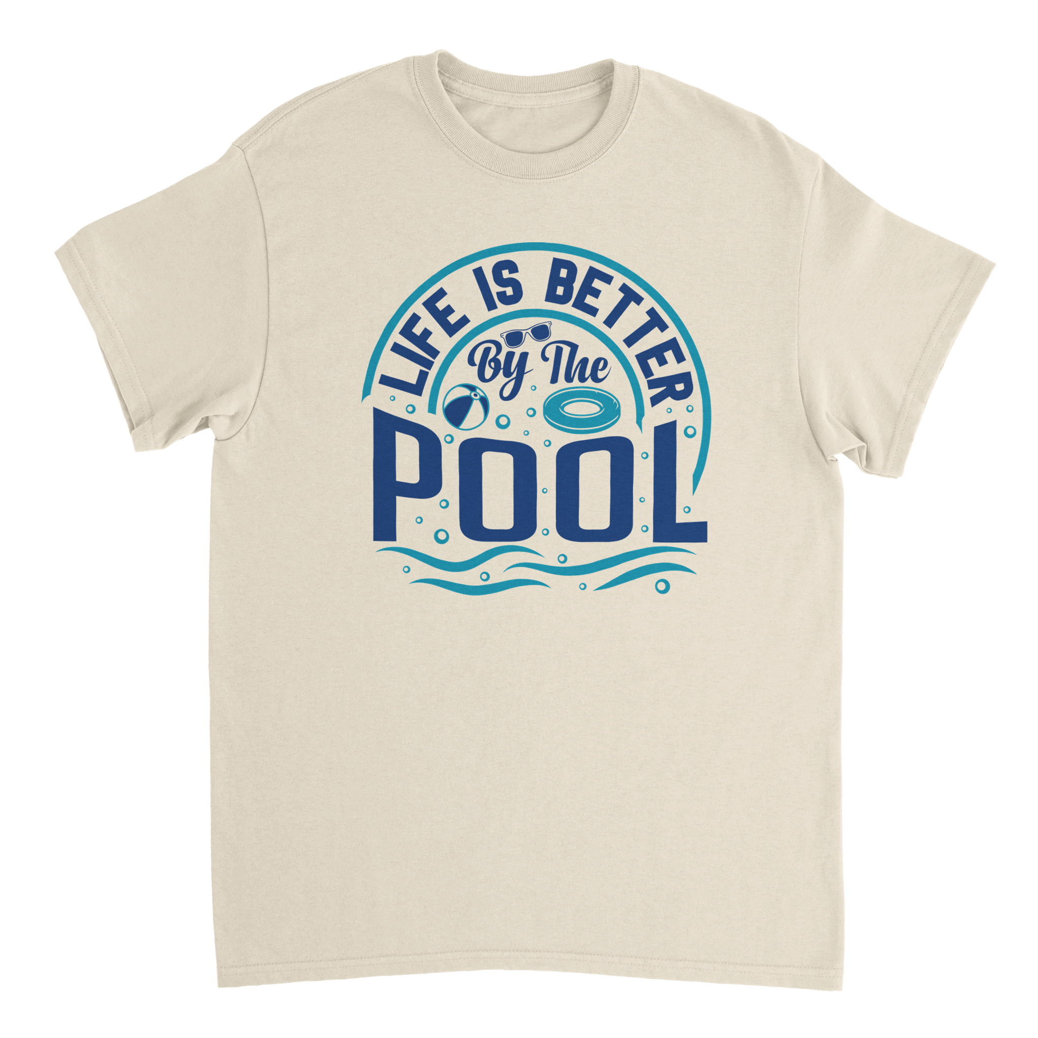 Life is Better by the Pool T-Shirt – Summer Vibes, Heavyweight Cotton, Classic Fit, Durable Casual Wear - KPAP Canada