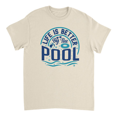 Life is Better by the Pool T-Shirt – Summer Vibes, Heavyweight Cotton, Classic Fit, Durable Casual Wear - KPAP Canada